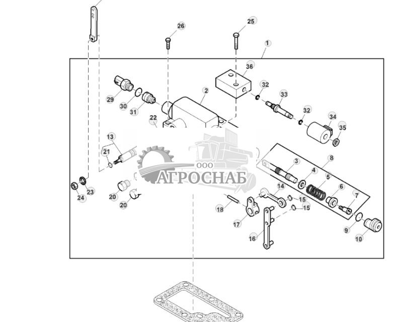 Клапан регулирования рабочего объема гидростатического привода для трансмиссии с кнопочным переключением передач, Final Tier 4 - ST867774 151.jpg
